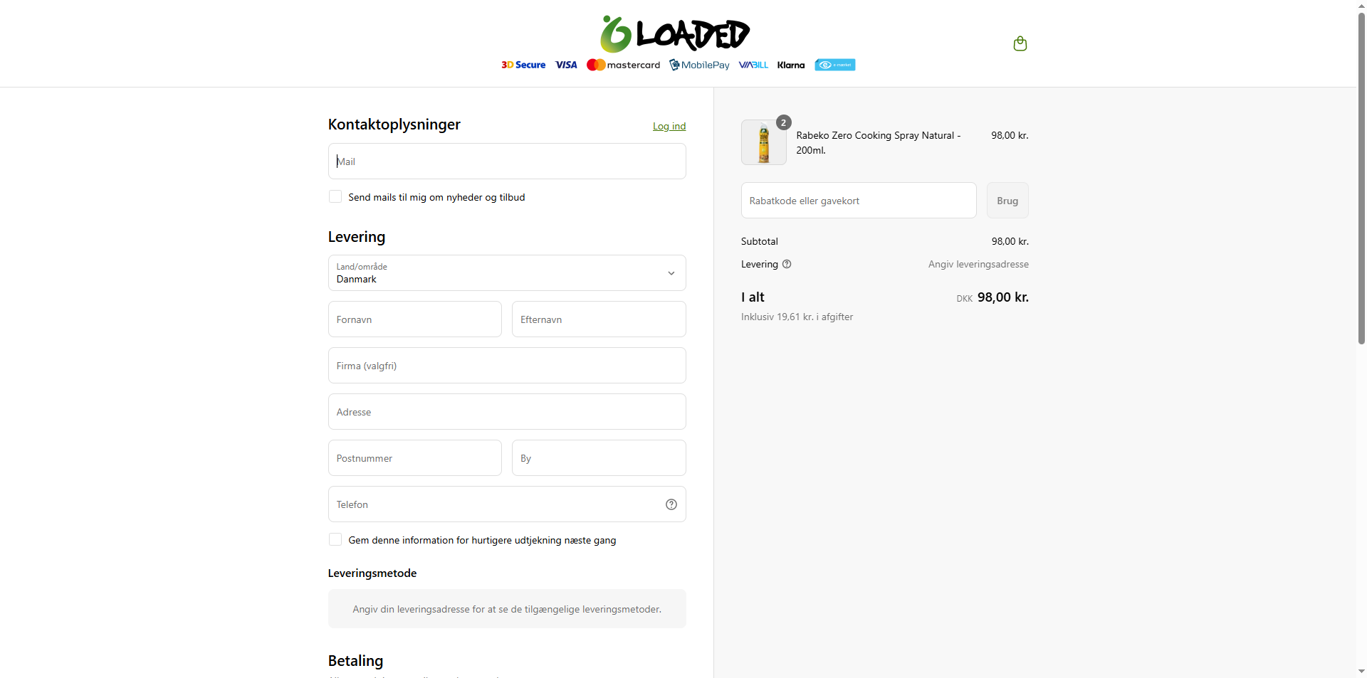 LoadedShop (Denmark) Screen