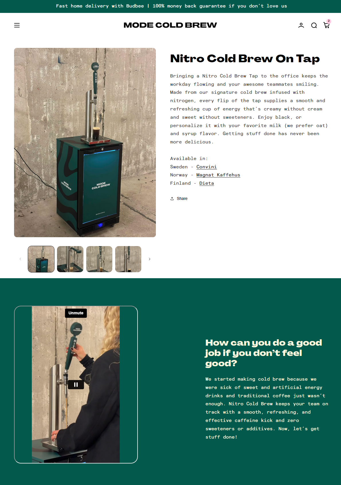 Mode Cold Brew Screen