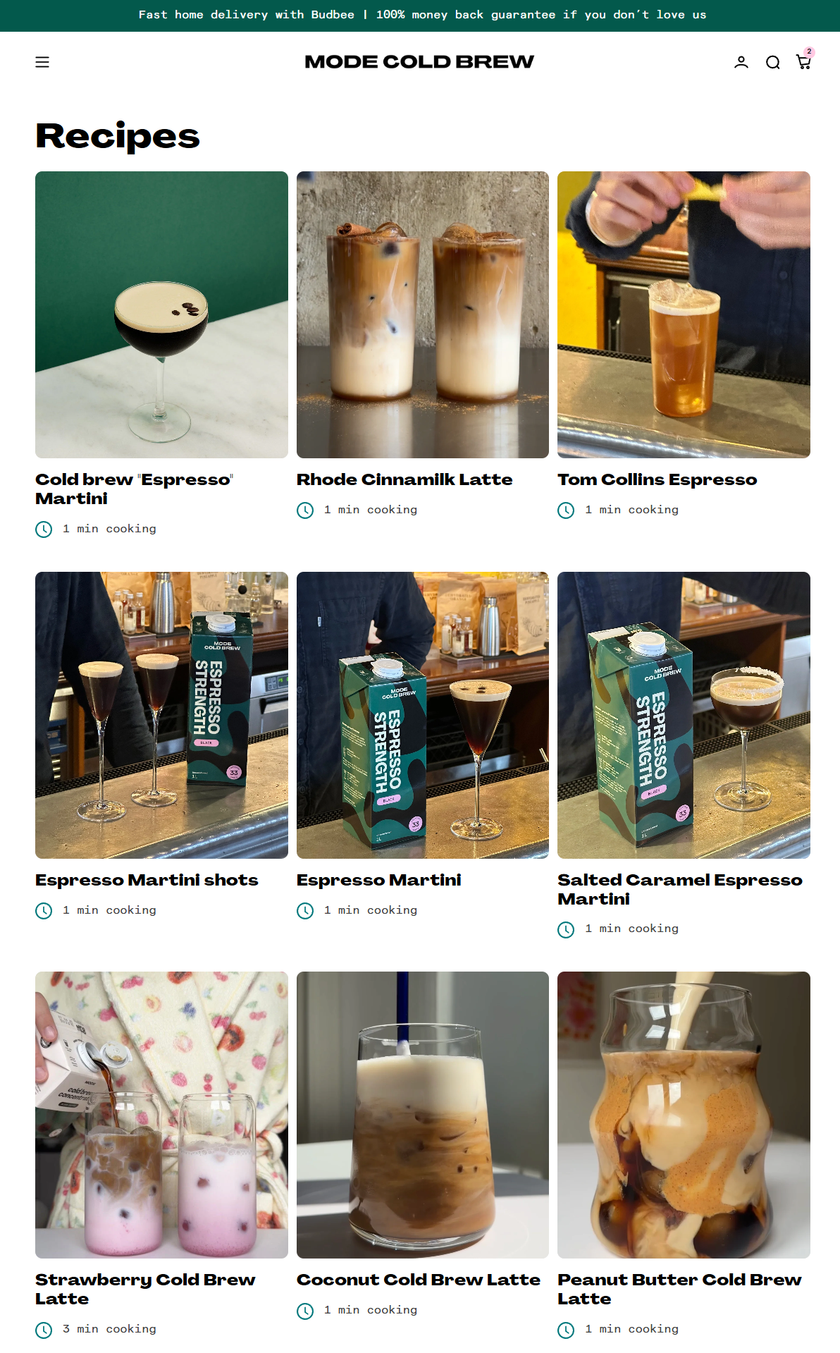 Mode Cold Brew Screen