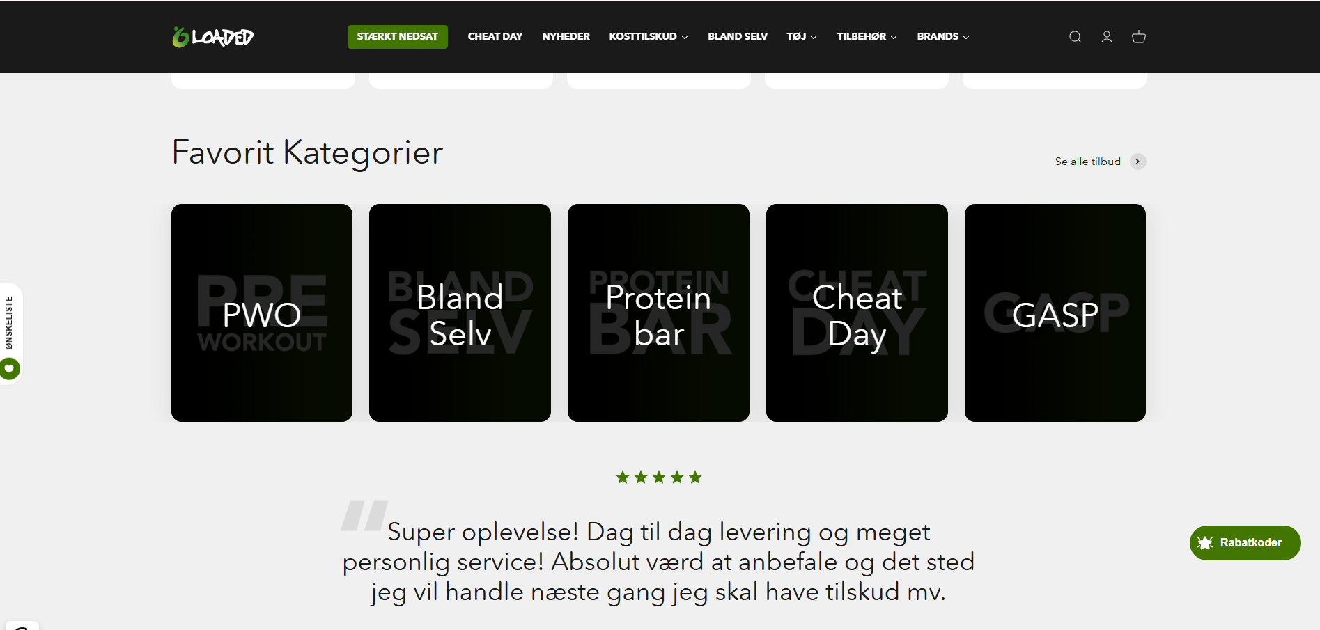 LoadedShop (Denmark) Screen