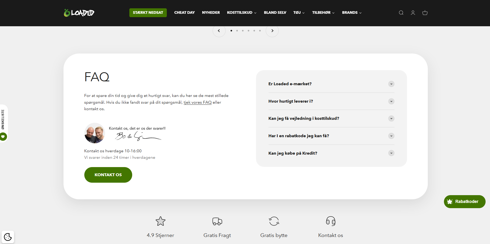 LoadedShop (Denmark) Screen