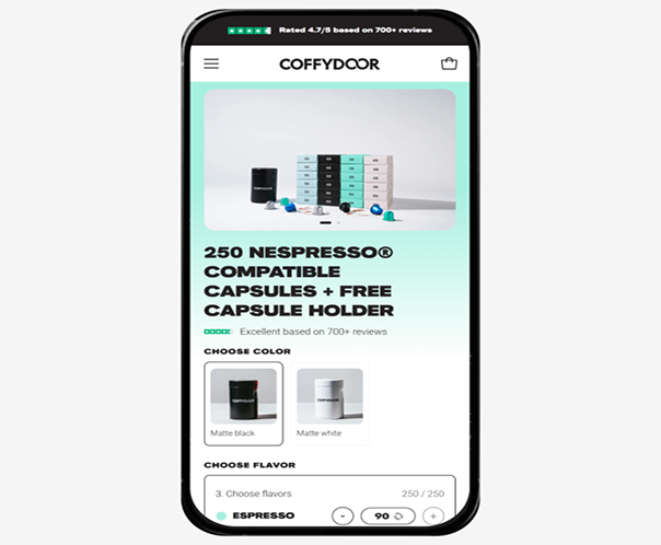 Clean and Mobile-Optimized Coffee Store Design